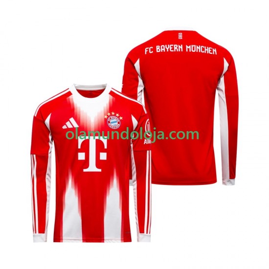 Camisola Bayern de Munique Homem Equipamento Primeiro 2025-2026 Manga Comprida
